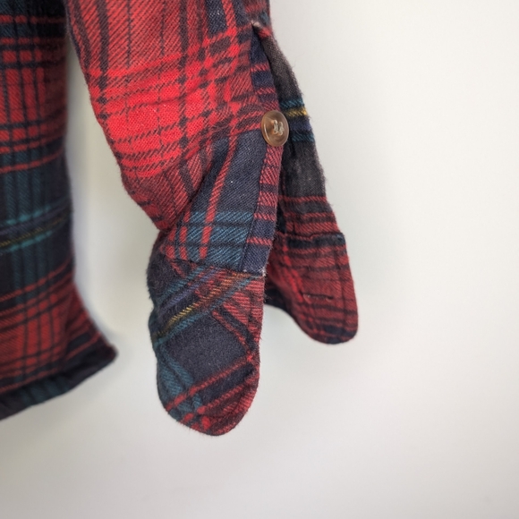 Vintage Plaid Flannel Shacket Shirt Jacket Men's Medium - Picture 6 of 6